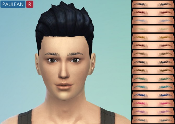 Sims 4 Eyebrows 18 colors at Paulean R