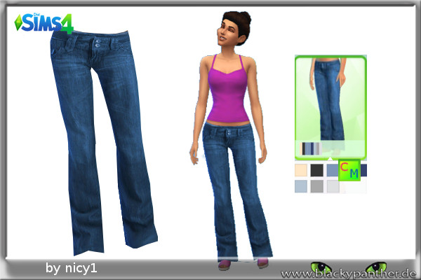 Sims 4 Blue Jeans 03 by Nicy at Blacky’s Sims Zoo