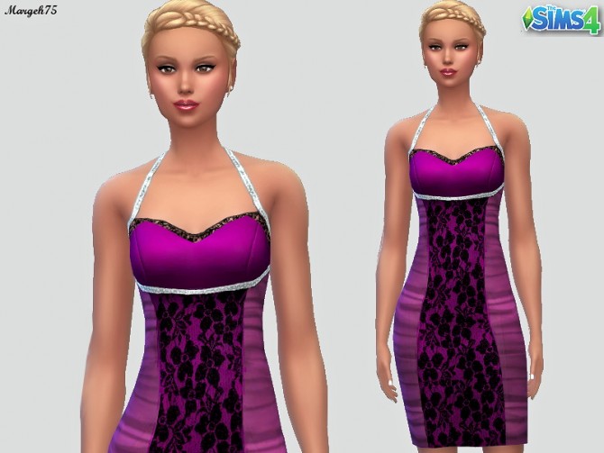 Sims 4 Purple Rain Dress by Margies Sims at Sims 3 Addictions