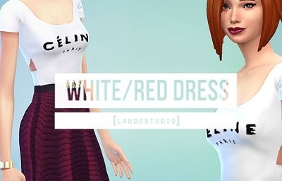 White/Red Dress at Laude Studio
