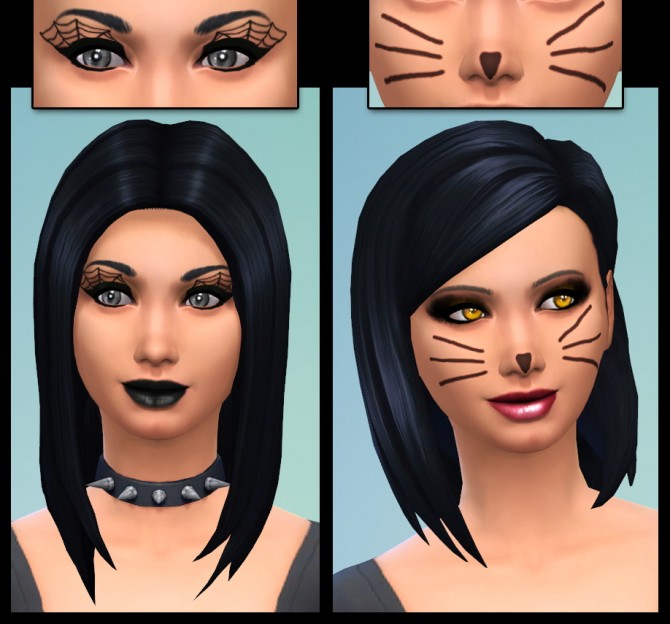 Sims 4 Halloween Makeup by ERae013 at Adventures in Geekiness