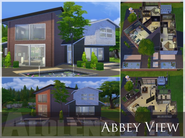 Sims 4 Abbey View house by aloleng at TSR
