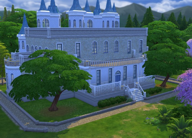 Sims 4 Cinderella castle by Christine at CC4Sims