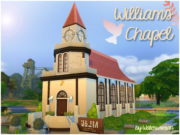 Sims 4 Williams Chapel by Waterwoman at Akisima