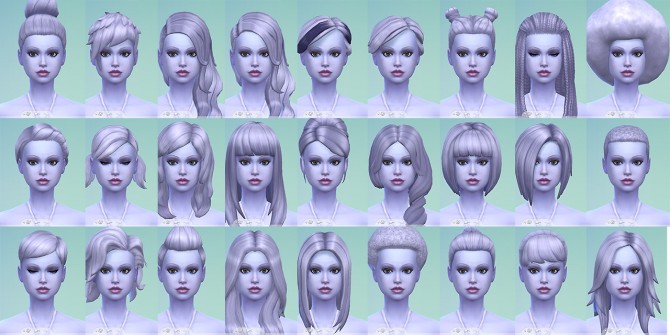 Sims 4 ANGEL BLUE HAIR at Star’s Sugary Pixels
