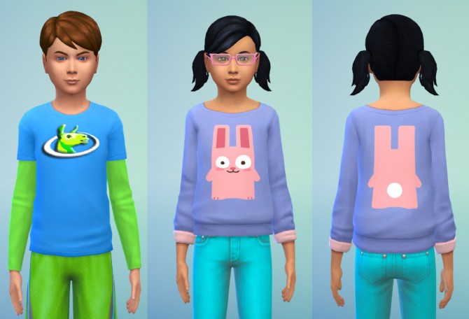 Sims 4 Kids’ Mascot Shirts by ERae013 at Adventures in Geekiness