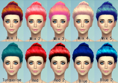 Sims 4 22 Non default Hair Recolors at Darkiie Sims4