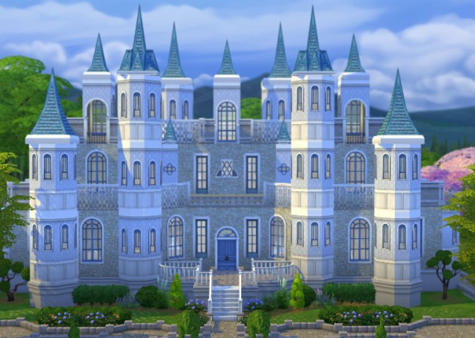 Sims 4 Cinderella castle by Christine at CC4Sims
