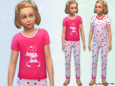 Cat Themed Pyjamas by minicart at The Sims Resource