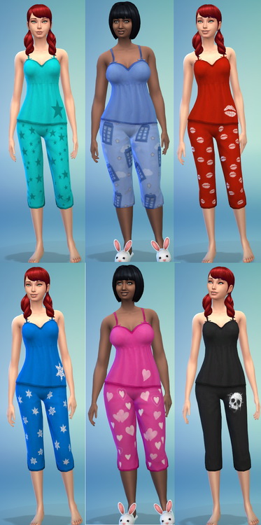 Sims 4 Cropped PJs by ERae013 at Adventures in Geekiness