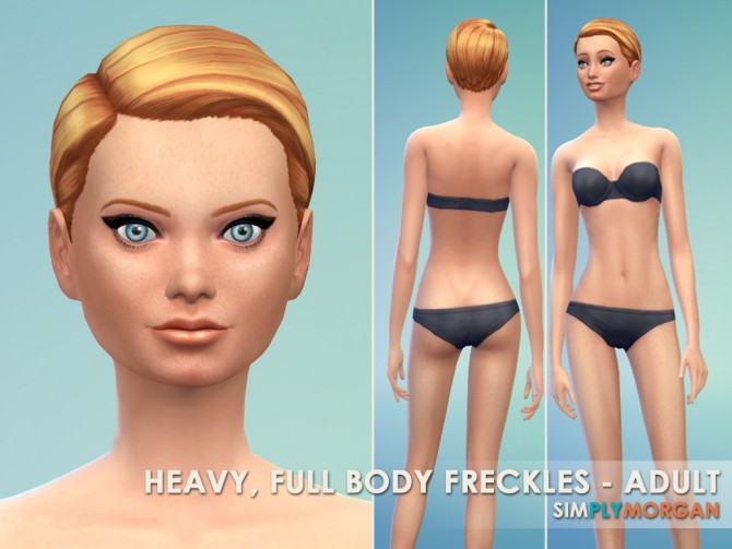 Sims 4 Light & Heavy Freckle Recolors at Simply Morgan