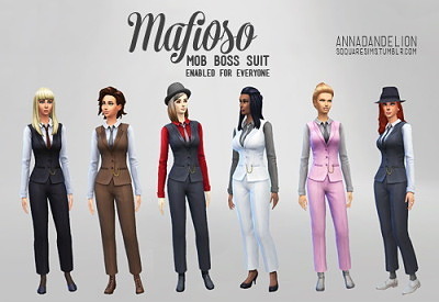 Mafioso Mob Boss suit 6 variants at SqquareSims