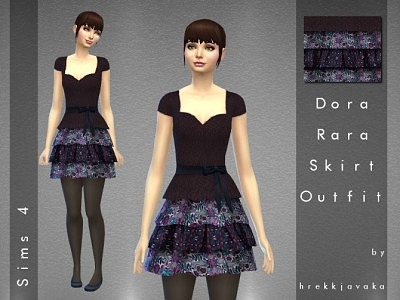 Dora RaRa skirt outfit at Hrekkjavaka Sims