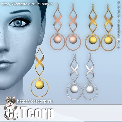 Metal Earrings Set at CATcorp