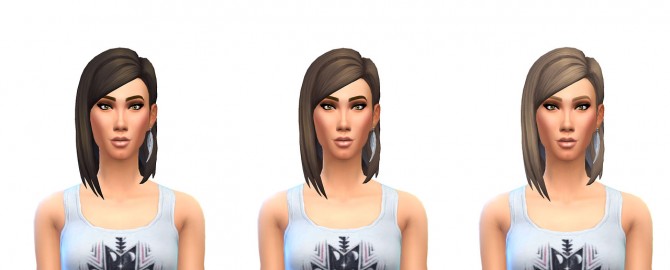 Sims 4 Medium Straight Part Hair 12 Recolors at Busted Pixels