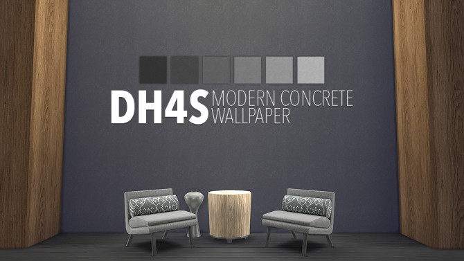Sims 4 Modern Concrete 1 wall by Samuel at DH4S