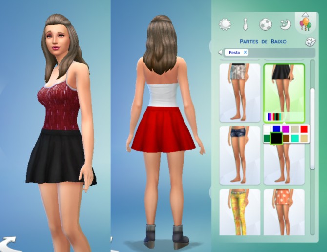 Sims 4 Skirt (New Mesh) by Kiara24 at Mod The Sims