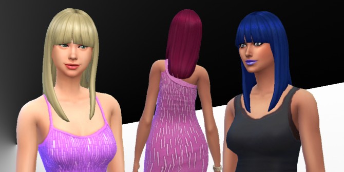 Sims 4 Straight Bangs Hair by Kiara24 at Mod The Sims