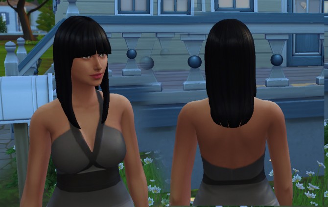 Sims 4 Straight Bangs Hair by Kiara24 at Mod The Sims