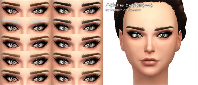Sims 4 Astute Eyebrows non default by Vampire aninyosaloh at Mod The Sims