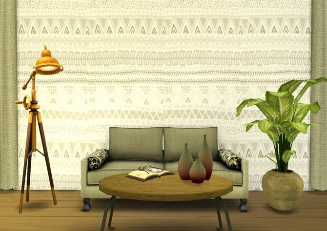 Sims 4 Aztec Wallpaper at Ohmyglobsims