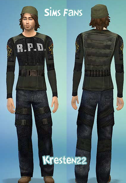 Sims 4 Racoon City Police Department uniform at Sims Fans