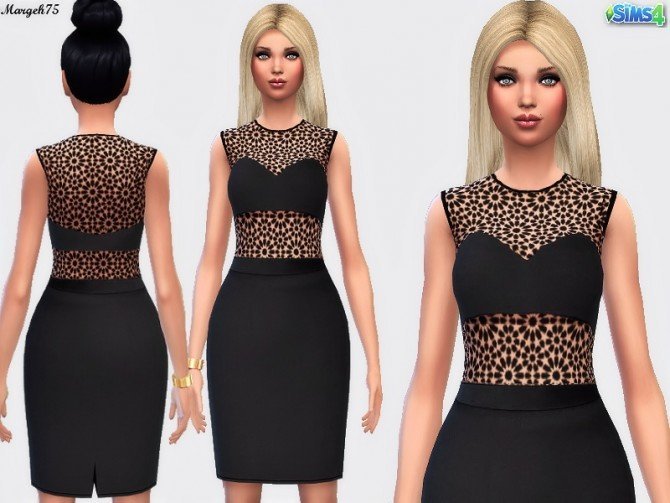 Sims 4 Luxury Lace Dress by Margie at Sims Addictions