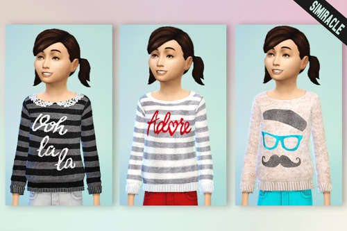 Sims 4 Je t’aime Sweater Pack at Simiracle
