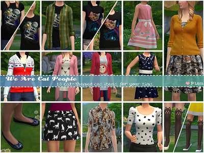 18 Cat-Themed CAS Items at Plum’s Sims