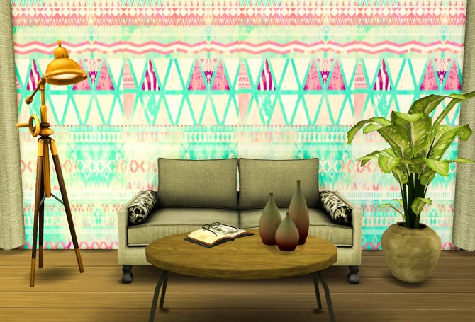 Sims 4 Aztec Wallpaper at Ohmyglobsims