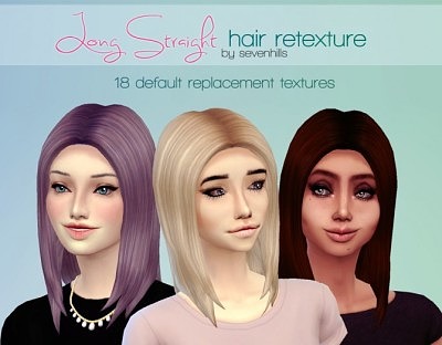 LONG STRAIGHT HAIR RETEXTURE at Sevenhills Sims
