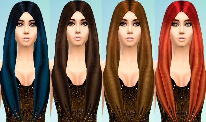 Sims 4 Balayage Highlights in David Sims Long Classic Style at Ohmyglobsims