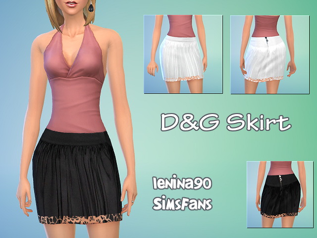 Sims 4 Skirt by lenina 90 at Sims Fans