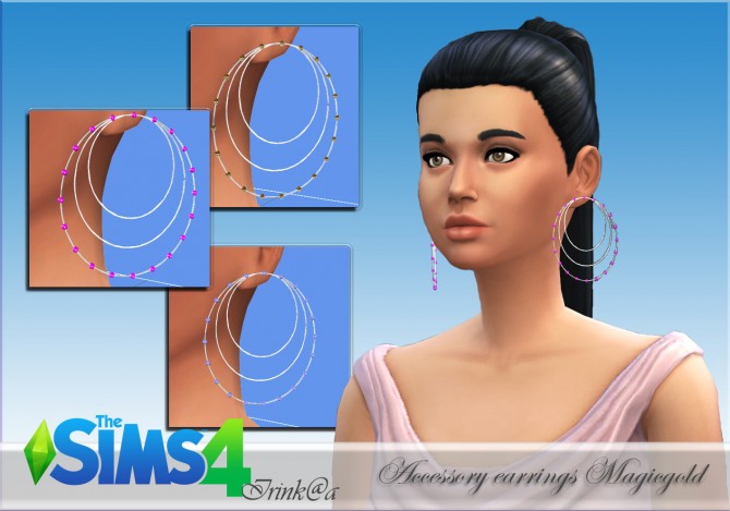Sims 4 Magicgold earrings at Irink@a