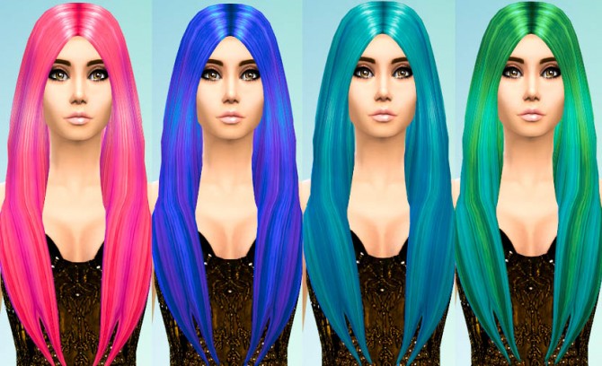 Sims 4 Balayage Highlights in David Sims Long Classic Style at Ohmyglobsims