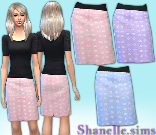 Sims 4 Pencil skirt at Shanelle Sims