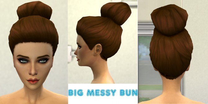 Sims 4 Granny bun edit at Belle’s Simblr