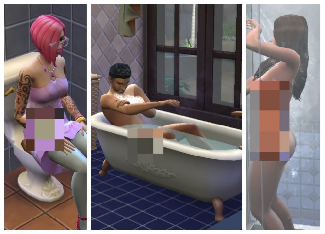 Sims 4 Preferencial Toilet/Shower/Bath by mrclopes at Mod The Sims
