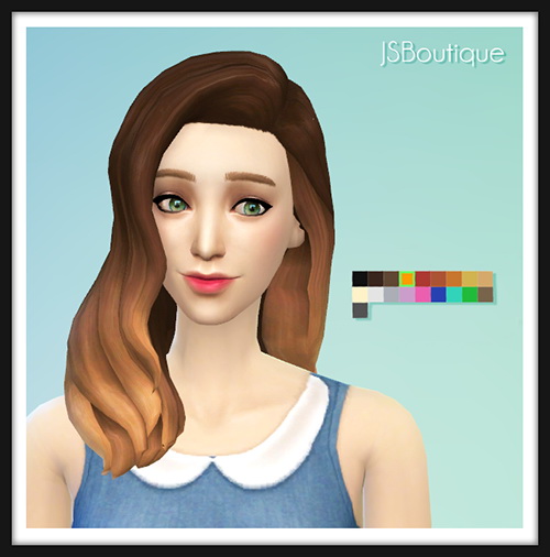 Sims 4 10 ombre hair recolors at JSBoutique