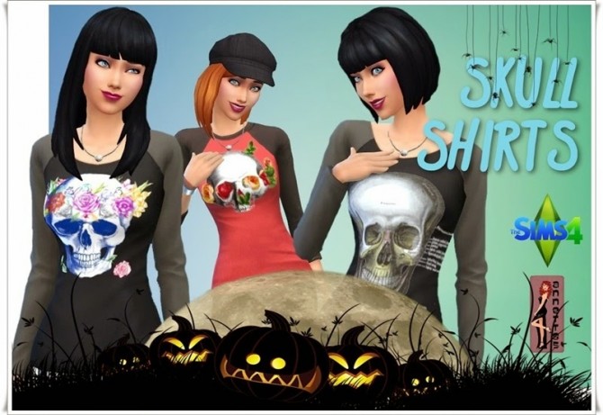 Sims 4 Skull Shirts at Annett’s Sims 4 Welt