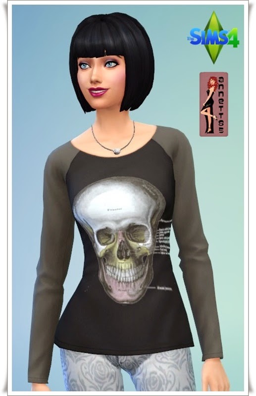 Sims 4 Skull Shirts at Annett’s Sims 4 Welt