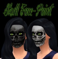 Skull Face-Paint at Brutal de Sims4