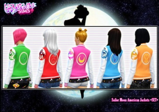 Sims 4 Sailor Moon American Jackets at Gabymelove Sims