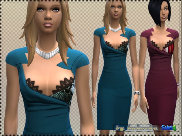 Sims 4 Dress with Bustier by bukovka at TSR