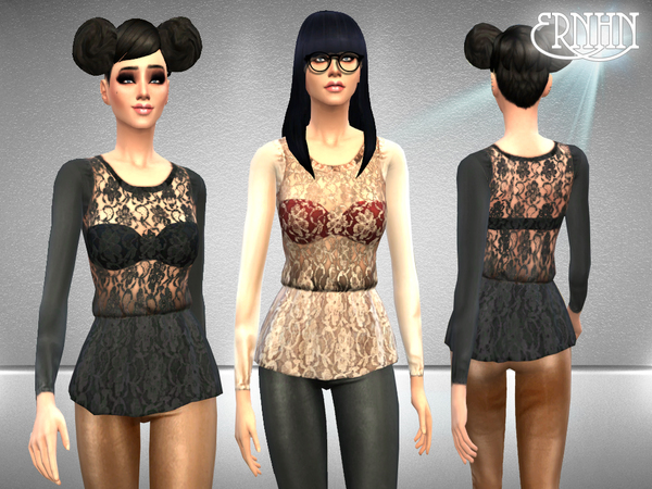 Sims 4 Haute to Lace and Leather Set by ernhn at TSR