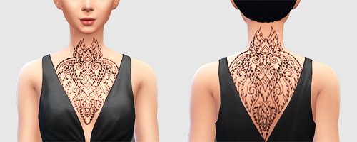 Sims 4 Chest and back tattoos at SqquareSims
