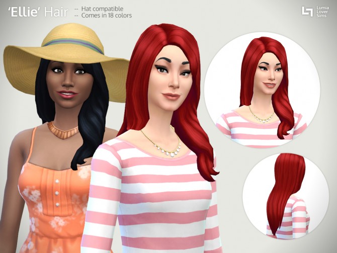 Sims 4 Ellie Hair mesh edit at LumiaLover Sims