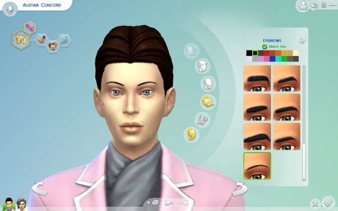 Sims 4 Feminine Brows for Males by HugeLunatic at Mod The Sims