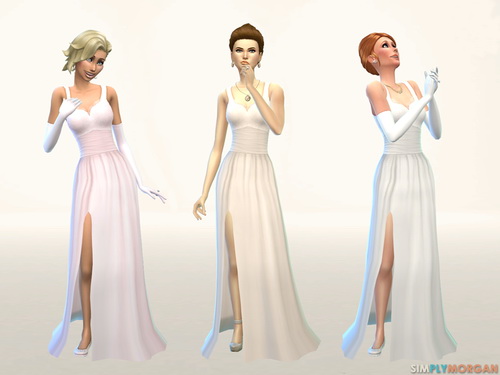 Sims 4 Wedding Dress 3 Colors at Simply Morgan