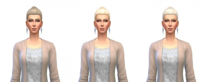 Sims 4 Ponytail high 12 recolors at Busted Pixels